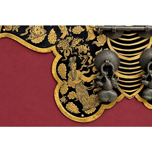 Vintage Brass Hardware Butterfly Shadow Box Art Asian Chinese For Sale - Image 12 of 15