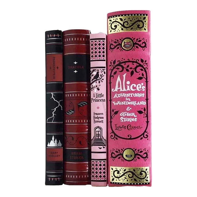 Chic Colorful Bookshelf Decor Set: Pink, Red & Black Classics 2010 Barnes & Noble For Sale