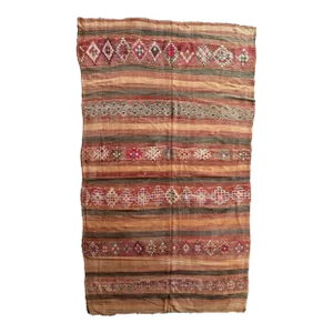 1980s Flatweave Moroccan Kilim Rug - 11.2 X 6.5 Ft