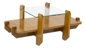 Italian Coffee Table with Glass Top by Vittorio Gregotti, 1960