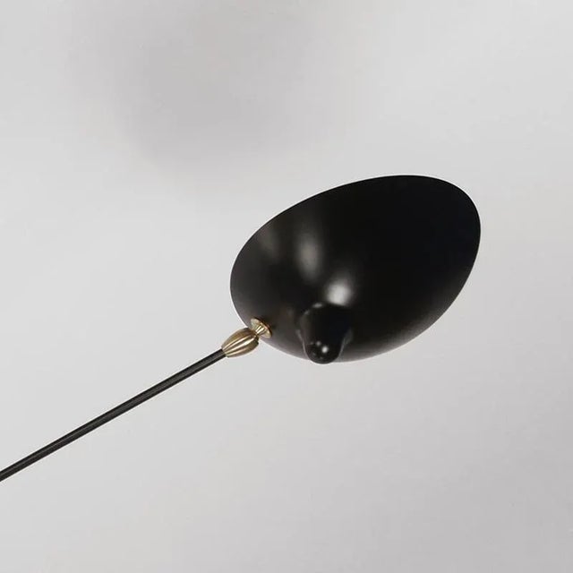 Not Yet Made - Made To Order Black Seven Fixed Arms Spider Wall Lamp by Serge Mouille For Sale - Image 5 of 11