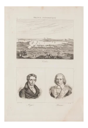 Portraits and Landscape - Lithograph - 19th-Century