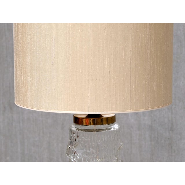 Table Lamp in Glass and Silk by Henrik Blomqvist for Stilarmatur Tranås, Sweden, 1960s For Sale - Image 6 of 11