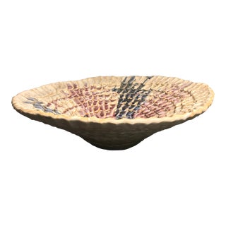 Vintage Hand-Built Glazed Ceramic Centerpiece From the Collection of Mario Buatta For Sale