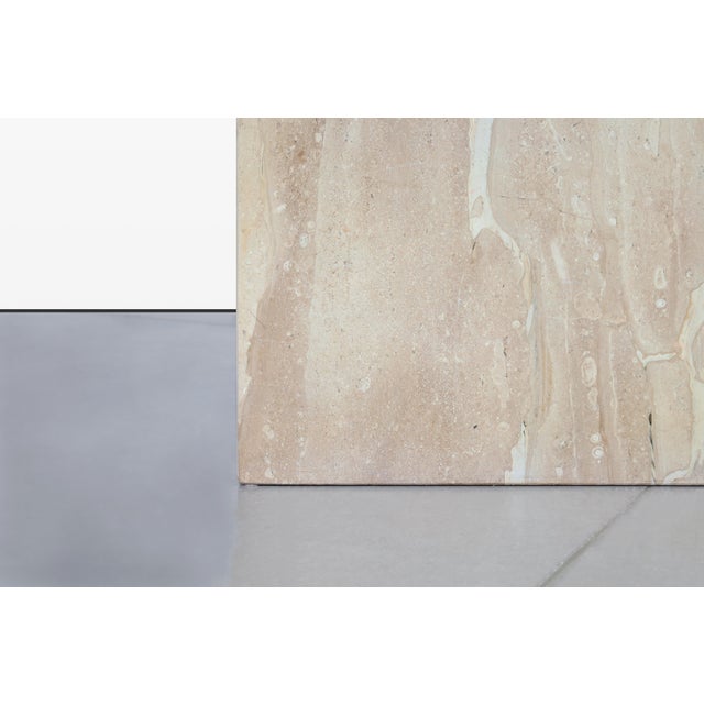 Italian Modern Breccia Oniciata Marble Dining Table With Bullnose Edge For Sale In Los Angeles - Image 6 of 12