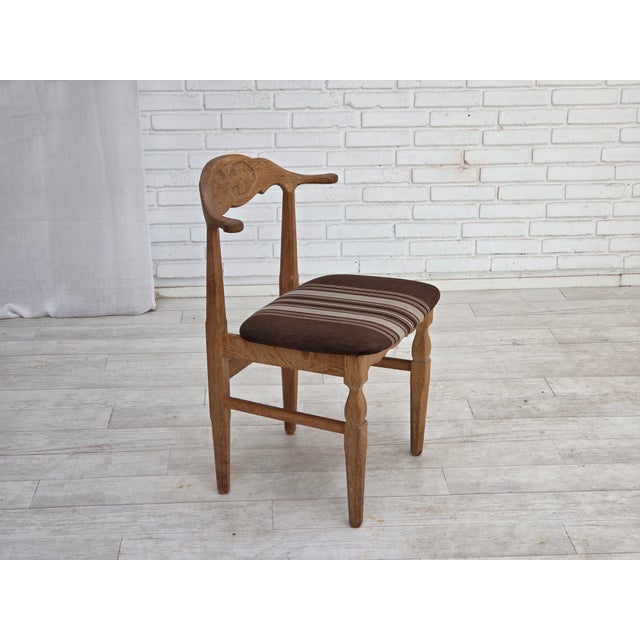 Danish Wool and Oak Chairs by Henning Kjærnulf, 1960s, Set of 4 For Sale - Image 16 of 18
