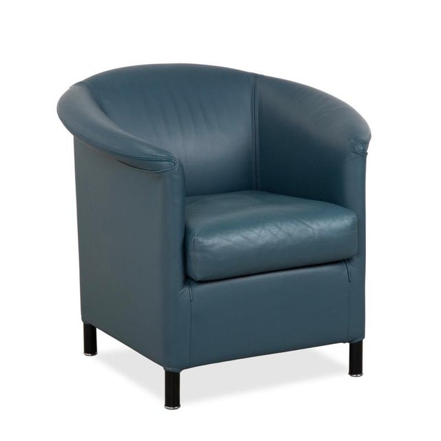 Chair in Blue Leather from Wittmann For Sale - Image 13 of 13