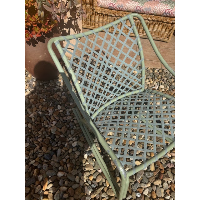 Celadon 1960s Brown Jordan "Tamiami" Woven Rocking Chair, Attributed For Sale - Image 8 of 14