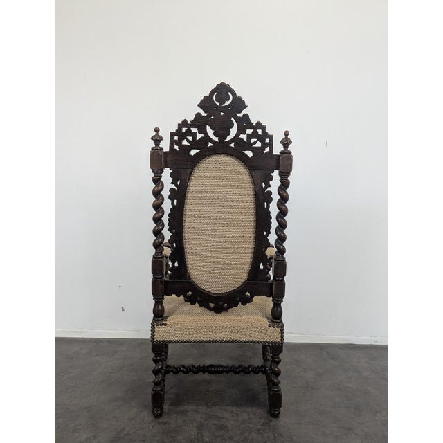 Louis XIII Oak Armchair For Sale - Image 5 of 7