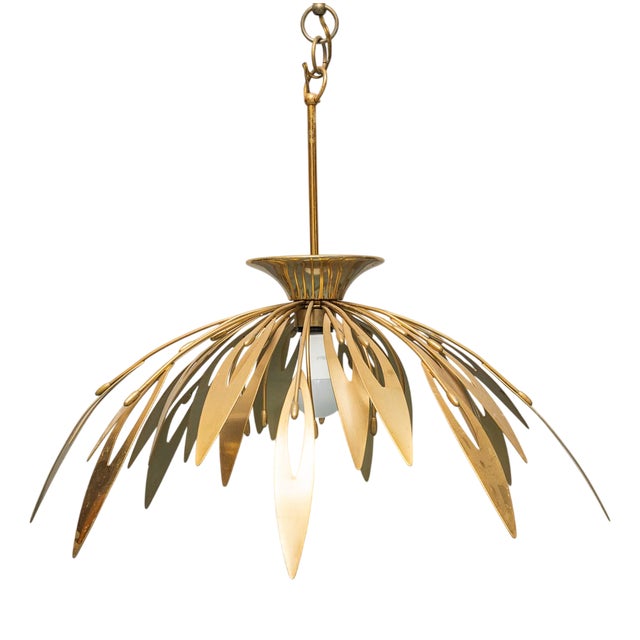 Vintage Brass Pendant, 1970s For Sale