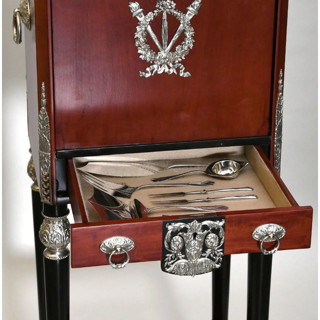 WMF 219 Silverplate 135-Piece Flatware Set With Original Cabinet – Mid-Century German Estate Service For Sale In Greensboro - Image 6 of 14