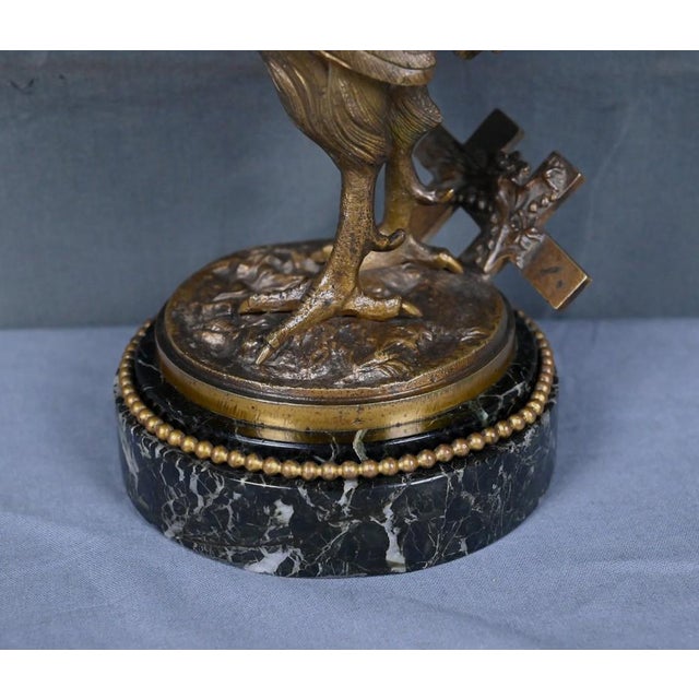Rooster Figure in Bronze by Guesnet, Late 19th Century For Sale - Image 9 of 16