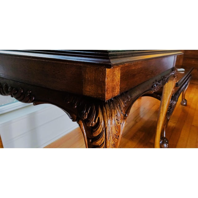 Vintage Lane Furniture Co. Chippendale Style Carved Mahogany Coffee Table & Matching Side Table - 2 Piece Set For Sale In Montgomery - Image 6 of 15