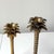Metal Brass Palm Tree Candlestick Holders: A Pair For Sale - Image 7 of 7