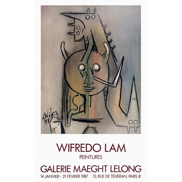 Artist: Wifredo Lam Title: Peintures Year: 1987 Signed: No Medium: Offset Lithograph Paper Size: 33.5 x 20.5 inches (...