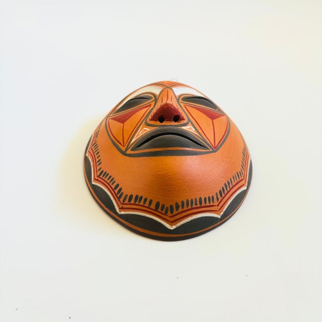 Vintage Terra Cotta Mask Wall Hanging For Sale - Image 4 of 9