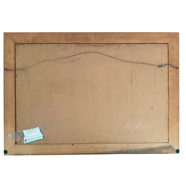 Emilio Salvi Signed Oil on Board “Capri” Seascape Painting in Gilt Frame For Sale - Image 9 of 13