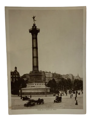 1905 Place De La Bastille Parisian Cityscape Gravure Print