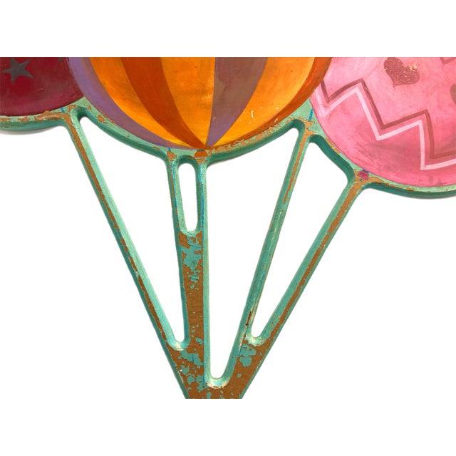 Early 20th Century 1920’s French Whimsical Monumental Balloon Wall Hangings - a Pair For Sale - Image 5 of 11