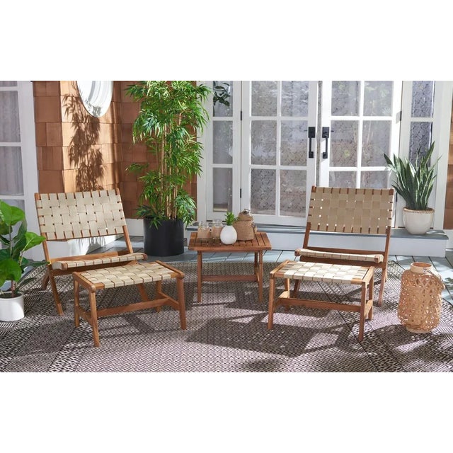 Contemporary Darryl 5 Piece Living Set - Natural For Sale - Image 3 of 9