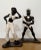 Mid-Century Modern Mid-Century Large Ceramic Arabian Genie Dancers - a Pair For Sale - Image 3 of 8