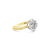 Contemporary Star Shaped Diamond Cluster Ring .75cttw 14k Yellow Gold, Size 8 For Sale - Image 3 of 5