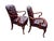 Late 20th Century Late 20th Century Pair Red Chesterfield Tufted Leather Gooseneck Library Armchairs For Sale - Image 5 of 15