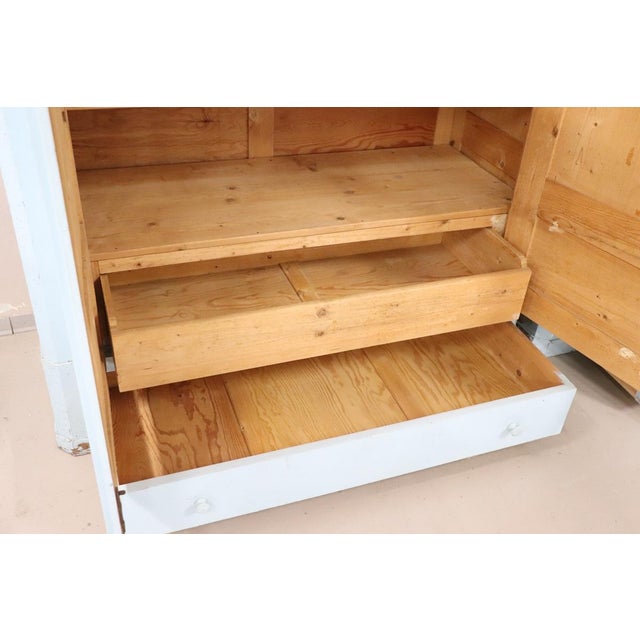 Antique Wardrobes in Lacquered Fir and Poplar Wood, 1800s, Set of 2 For Sale - Image 5 of 15