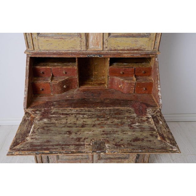 Antique Folk Art Rustic Swedish Writing Cabinet, 1820 For Sale - Image 11 of 13