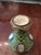 Art Nouveau Antique Emerald Jade Green Opaline Crystal Perfume Bottle For Sale - Image 3 of 13