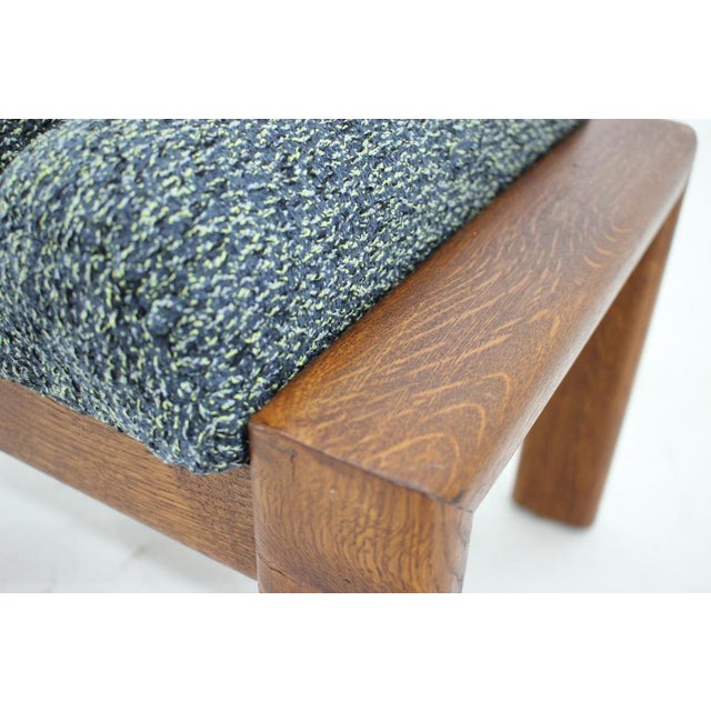 Oak Armchairs with Stools, Finland, 1960s, Set of 4 For Sale - Image 10 of 18