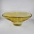 Vintage Pebbled Glass Bowl Large Decorative Pedestal Bubble Recycled Amber MCM Approximately 5.5" tall, 12.5" long and...