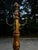 Mid-Century Modern Vintage MCM Tall Wooden Coat Rack With Brass Hooks For Sale - Image 3 of 12