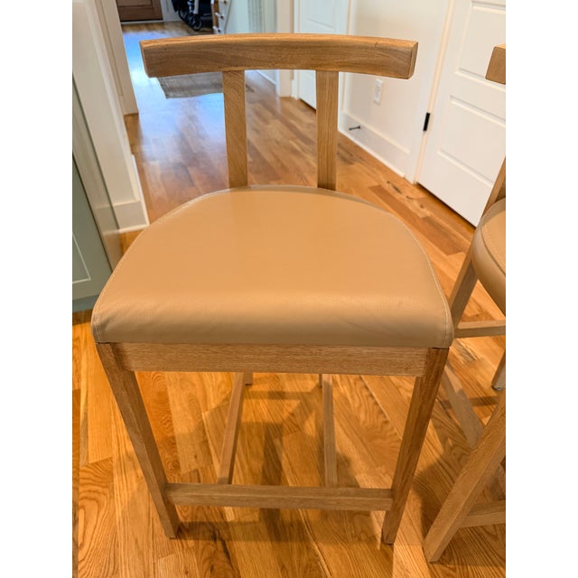 Pair of two counter height stools purchased at $1800 before tax+shipping back in 2024. They are mid century modern with a...