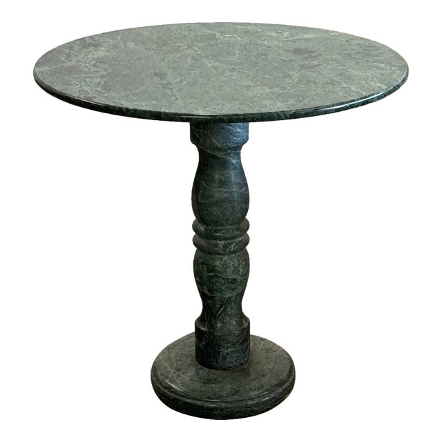 1980s Green Marble Bistro Table For Sale