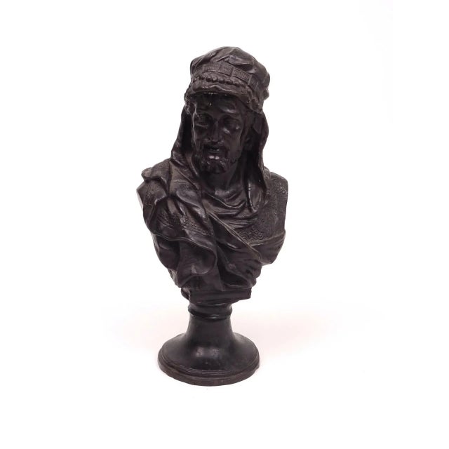 Antique Bronze Busts Portraying Classical Characters, Set of 2 For Sale - Image 14 of 18