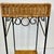 1980s Vintage Coastal Boho Chic Arts & Crafts Wicker and Twisted Rope Metal Plant Stand For Sale - Image 4 of 12