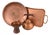 Vintage Hammered Copper Set by Eugen Zint, Germany, 1950s, Set of 4 For Sale