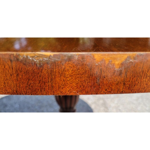 Councill Furniture Round Banded Mahogany Conference Table For Sale - Image 14 of 14