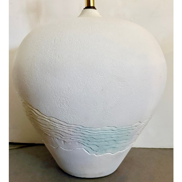 Lee Reynolds Large 1980's Plaster Table Lamp by Lee Reynolds For Sale - Image 4 of 12