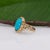 Metal Sierra | 4.54ct Turquoise Ring With Earth-Mined Diamond Accents in Solid 14k, Size 6.75 For Sale - Image 7 of 10