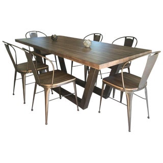 21st Century Wrought Iron Set of Patio Dining Set For Sale