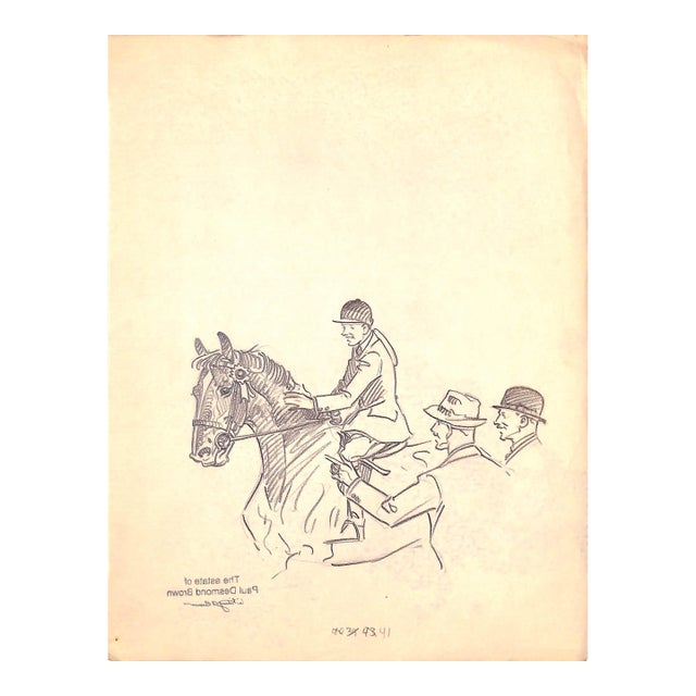 Original 1944 Pencil Drawing From Hi, Guy! The Cinderella Horse by Paul Brown 29 For Sale