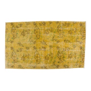 Mid 20th Century Handknotted Yellow Area Carpet For Sale