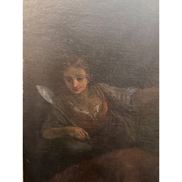 School of Giacinto Brandi, Pastoral Scene, Oil on Canvas, Framed For Sale - Image 8 of 10