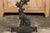 Metal English Iron Umbrella Stand Depicting a Dog Sitting in front of a Tree For Sale - Image 7 of 11