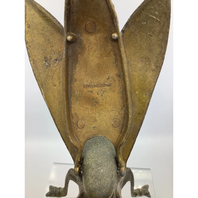 Metal Vintage Italian Brass Fly Ashtray With Hinge For Sale - Image 7 of 9
