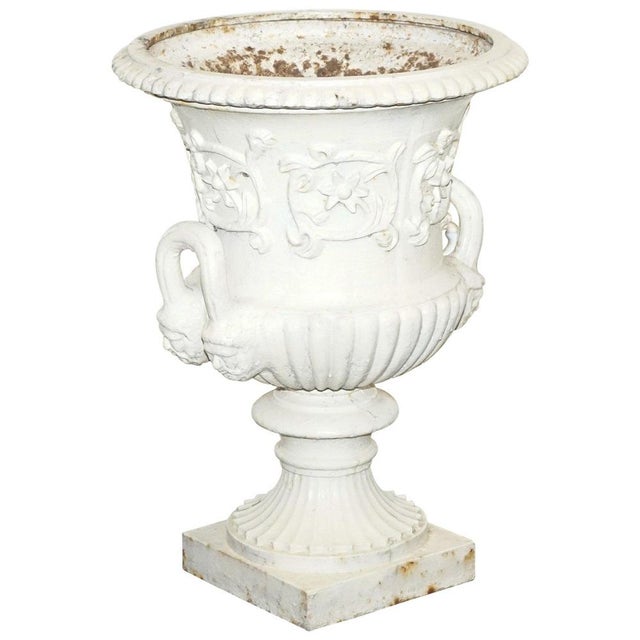 Victorian Painted Cast Iron Urn For Sale - Image 13 of 13