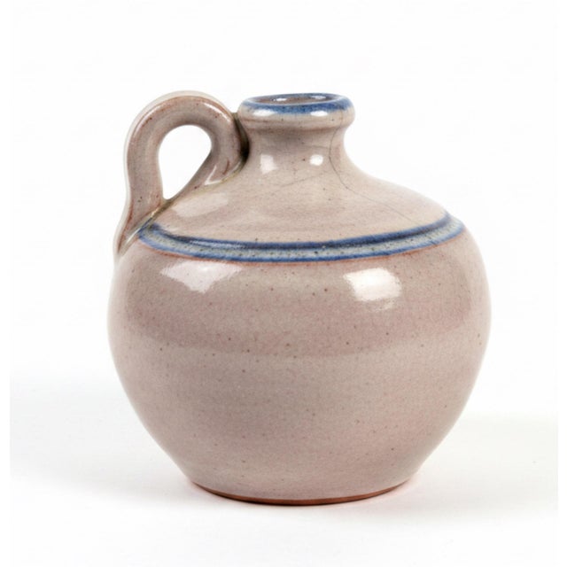 Ceramic Vintage Joe Owen Seagrove North Carolina Signed Miniature Pottery Jug For Sale - Image 7 of 8
