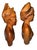 Vintage Hand-Carved Balinese Hardwood Busts Pair For Sale - Image 4 of 7